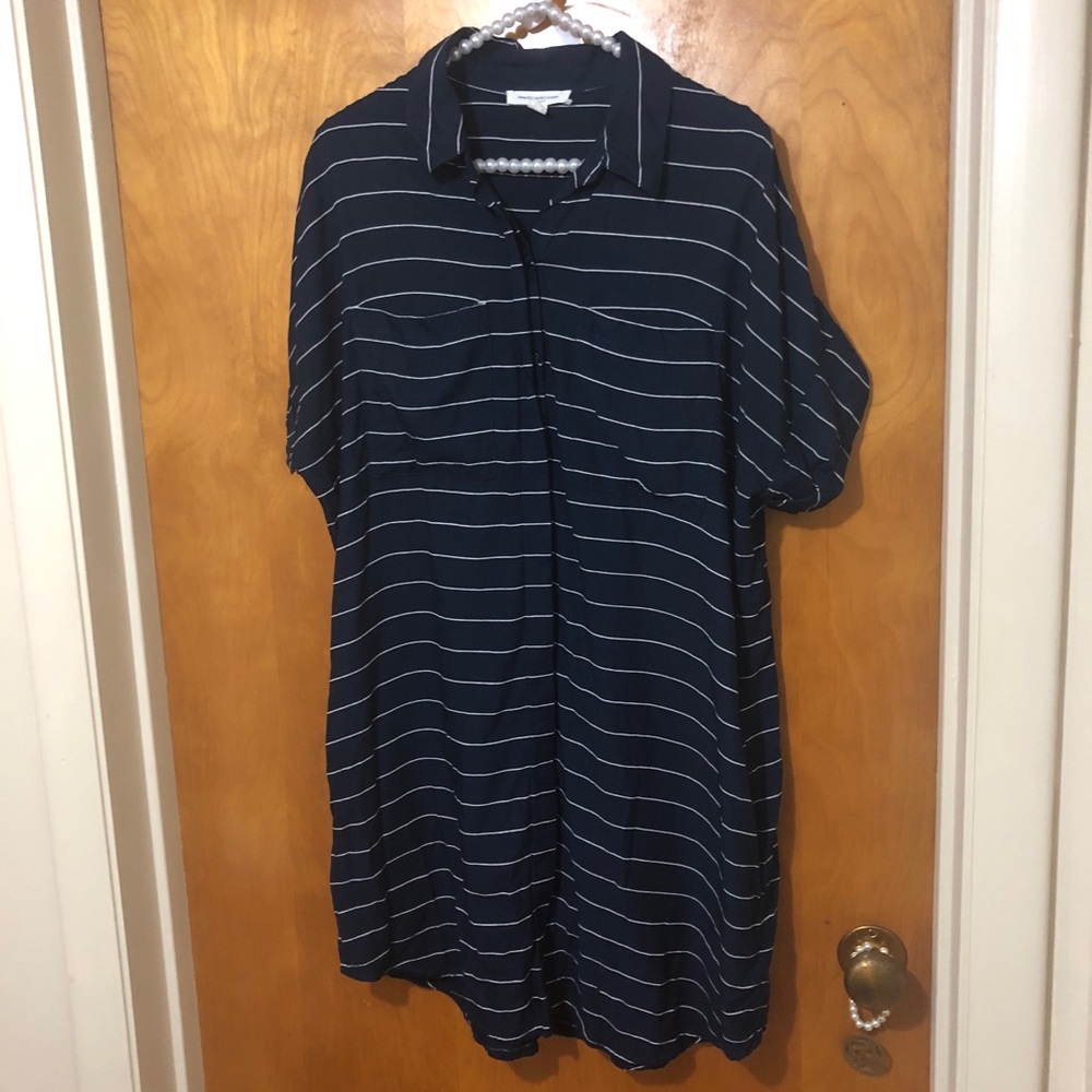 BeachLunchLounge | Striped Shirt Dress